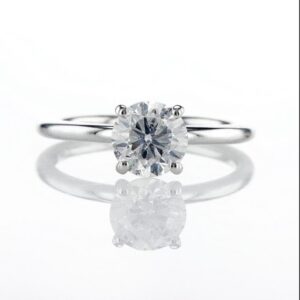 white gold ring 14 k 2.84 g 1.52 ct diamond si2*\f